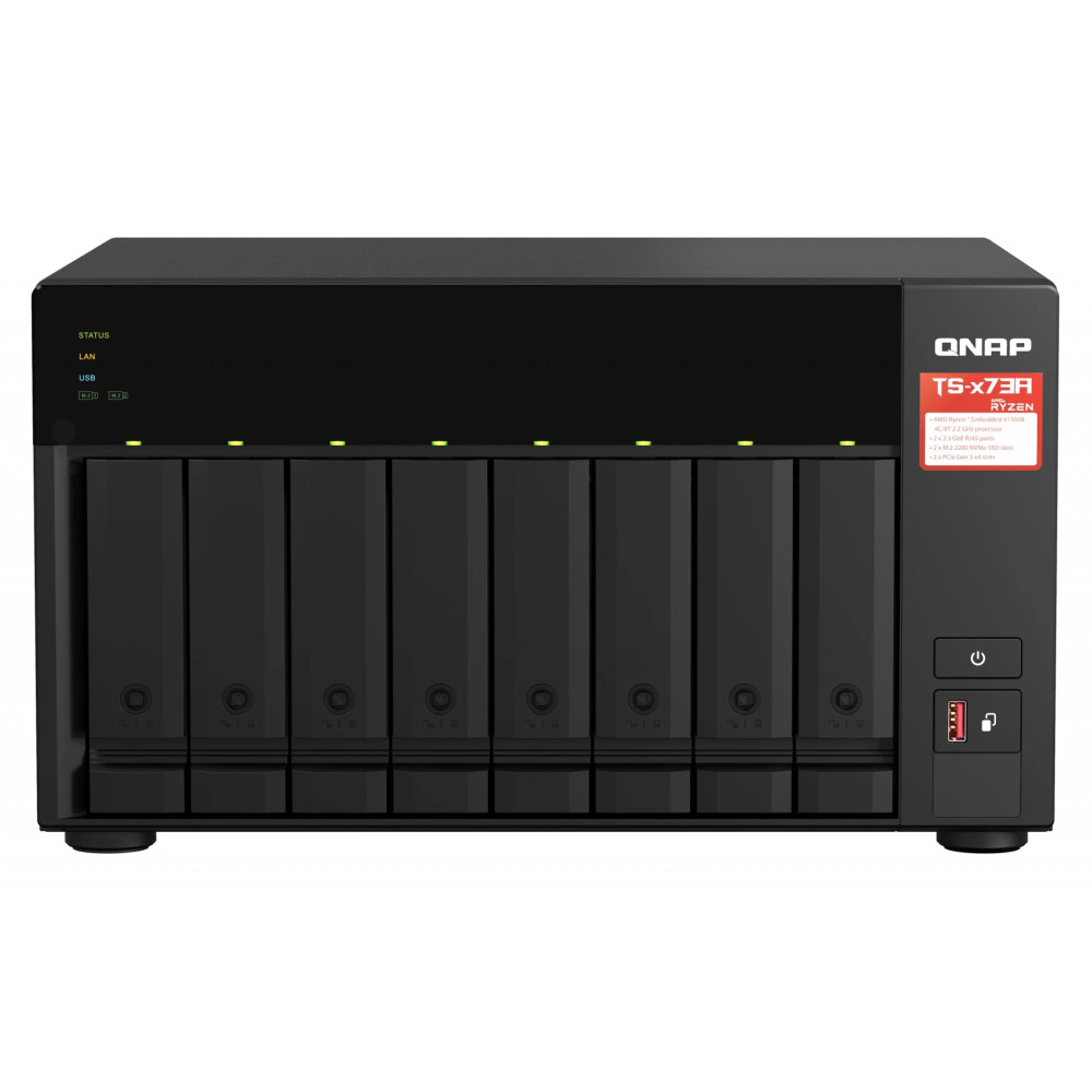 Serveur NAS 8 baies – 8 Go de RAM DDR4 QNAP