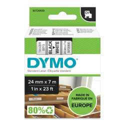 Dymo ruban 24mm x 7m - Noir/blanc