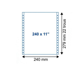 Papier Listing blanc 1 exemplaire 240x11 - carton de 2000