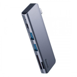 5en1 USB 3.0 x 2 + SD + TF + HUB USB-C / type C PD Smart