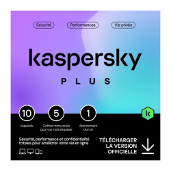 Kaspersky Plus 2024 - (10 Postes - 1 An)