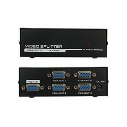 Splitter Répartiteur VGA 1 Entrée Vers 4 Sortie – Noir